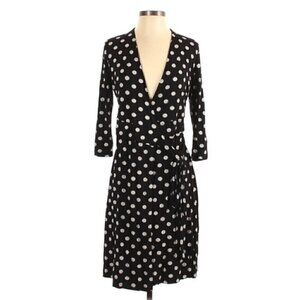 Sade New York Wrap Dress 2 Martey Jersey Knit Polka Dot Retro Casual Party
